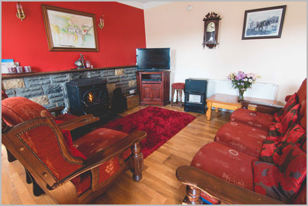 living room at rockview house, carracastle